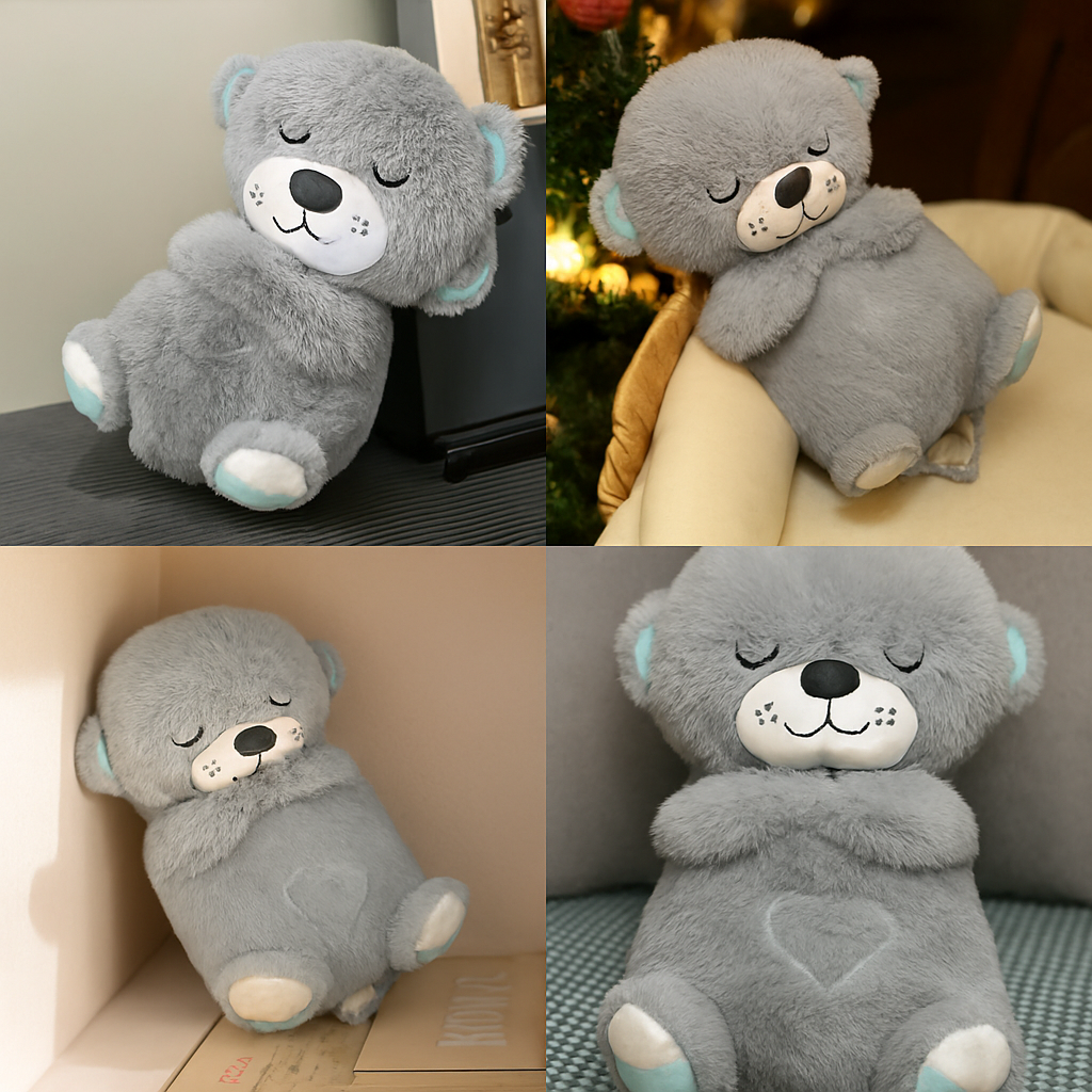Breathing Teddy Bear with Soothing Music, Comfort Plush