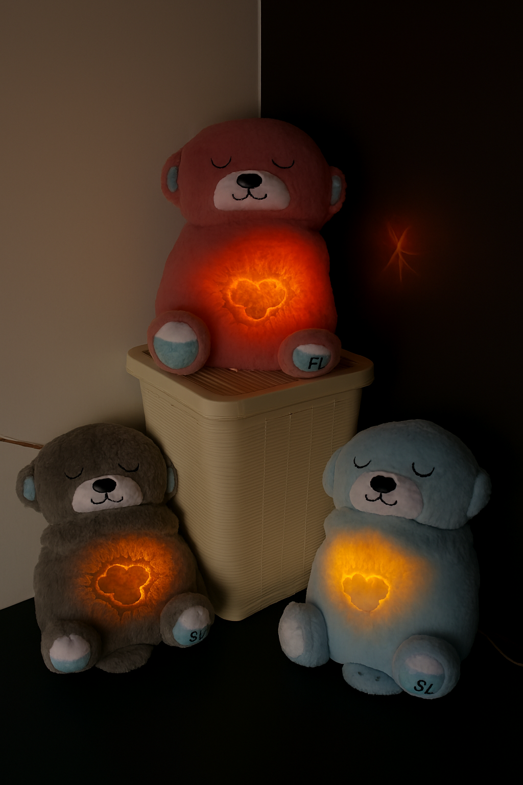 Breathing Teddy Bear with Soothing Music, Comfort Plush