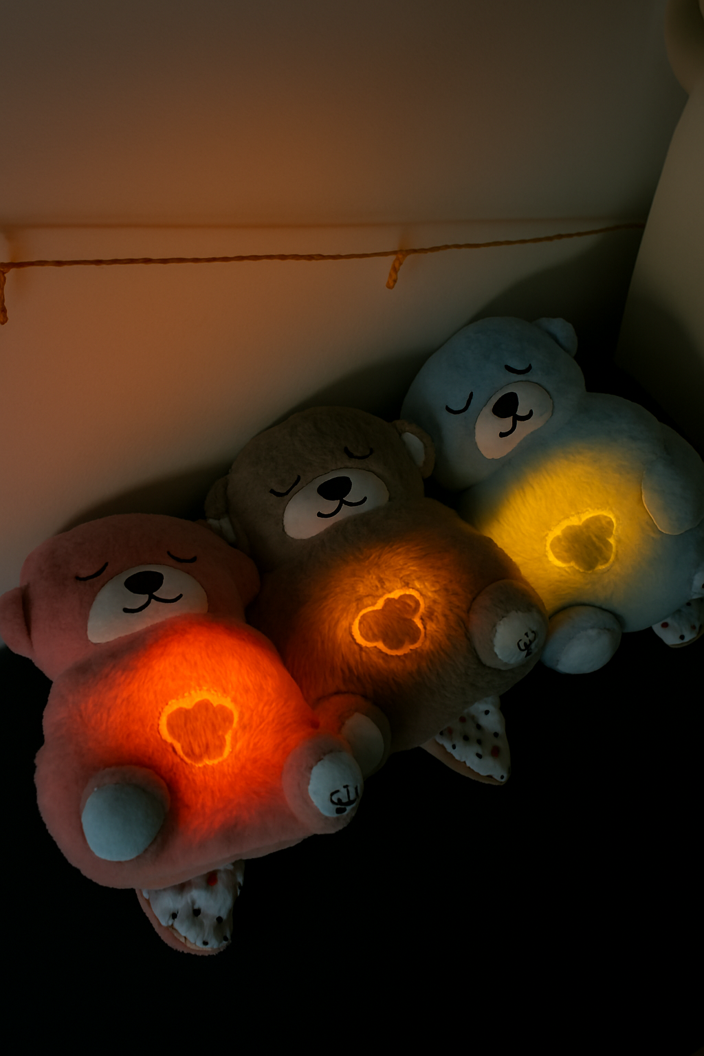 Breathing Teddy Bear with Soothing Music, Comfort Plush