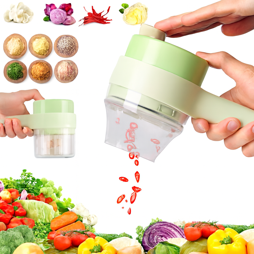4 in 1 Portable Electric Vegetable Cutter Set