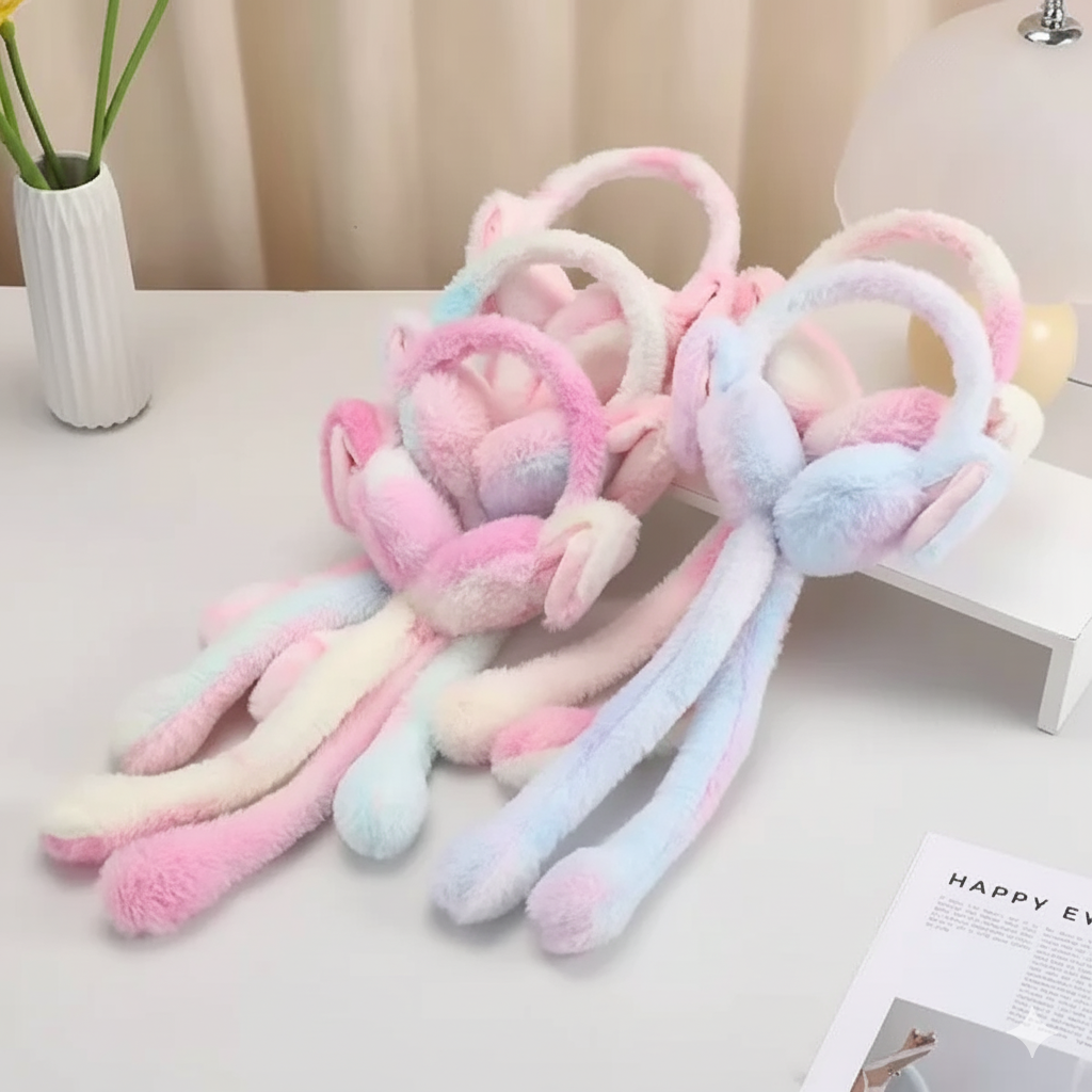 Multicolor Premium Bunny Ear Earmuffs