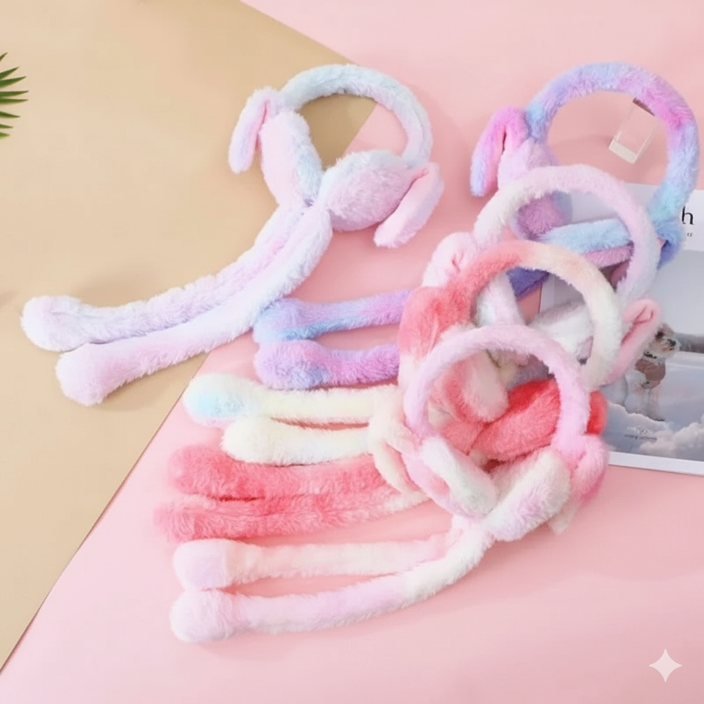 Multicolor Premium Bunny Ear Earmuffs