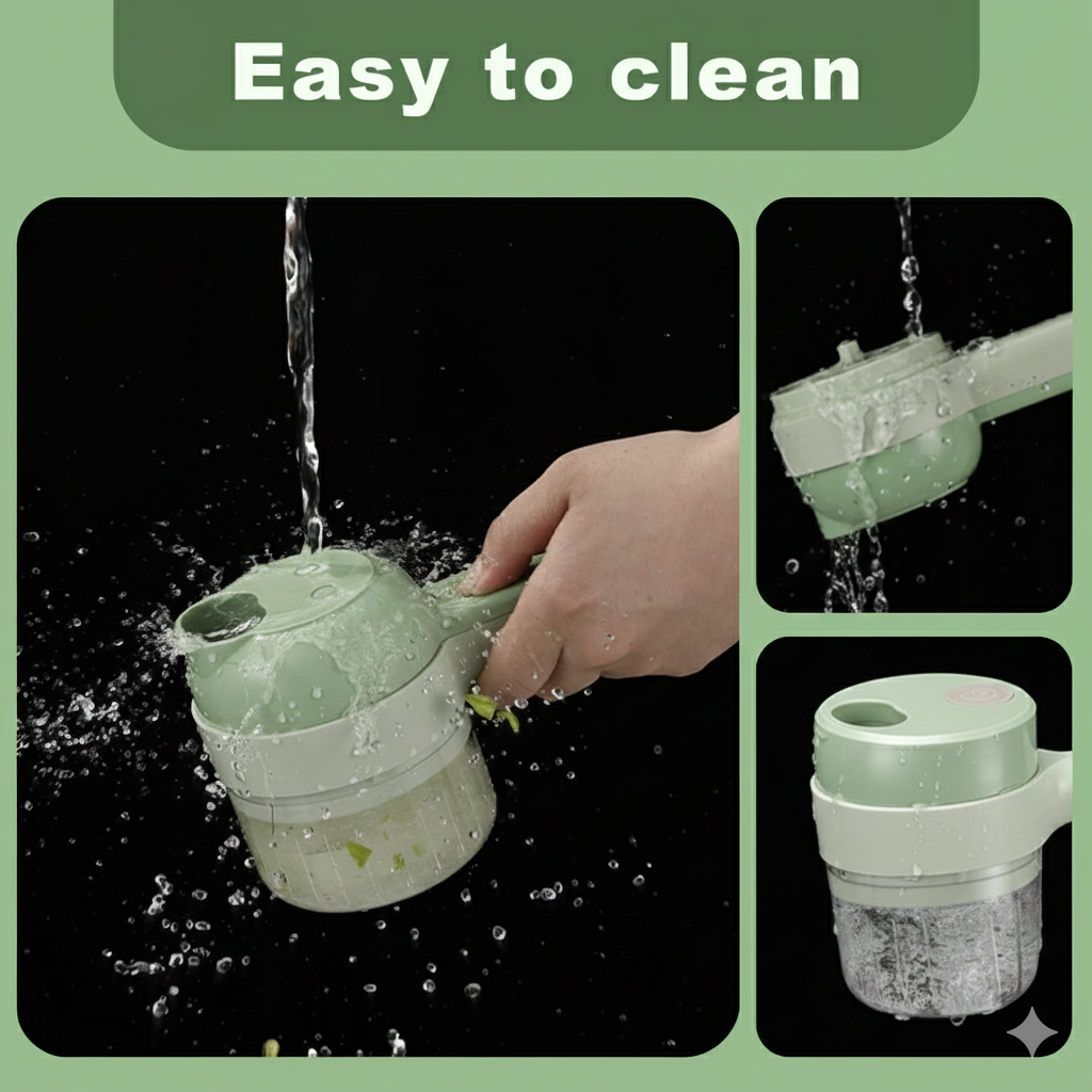 4 in 1 Portable Electric Vegetable Cutter Set