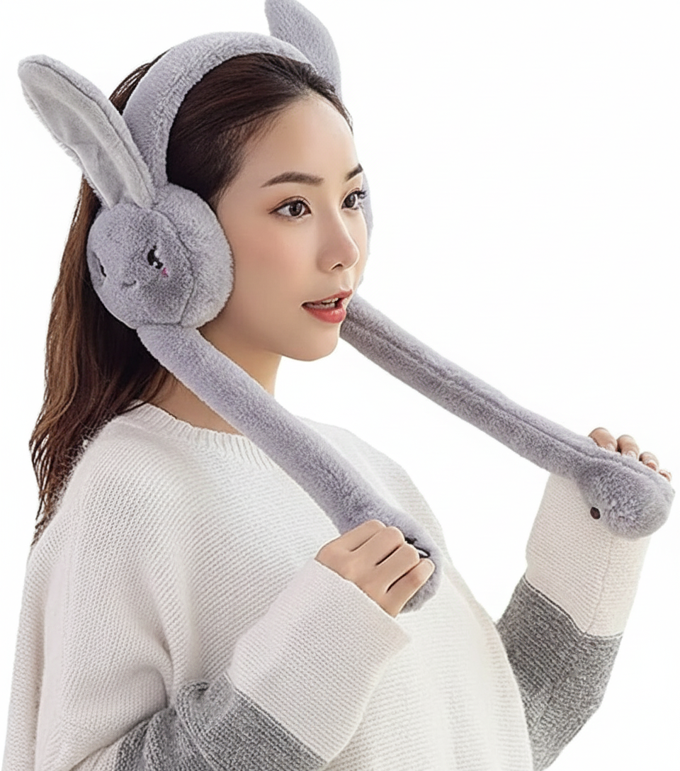 Adorable  Premium winter Bunny Ear Moving Earmuffs!