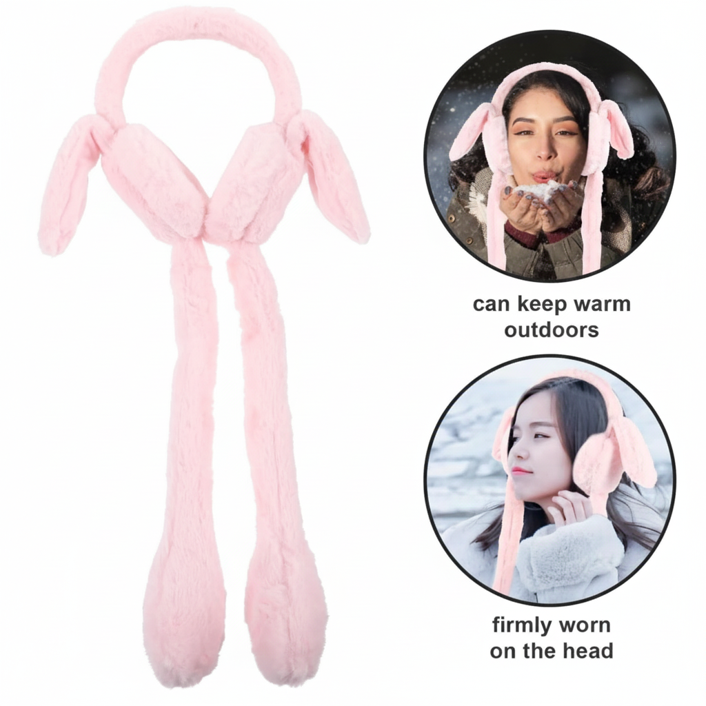 Multicolor Premium Bunny Ear Earmuffs