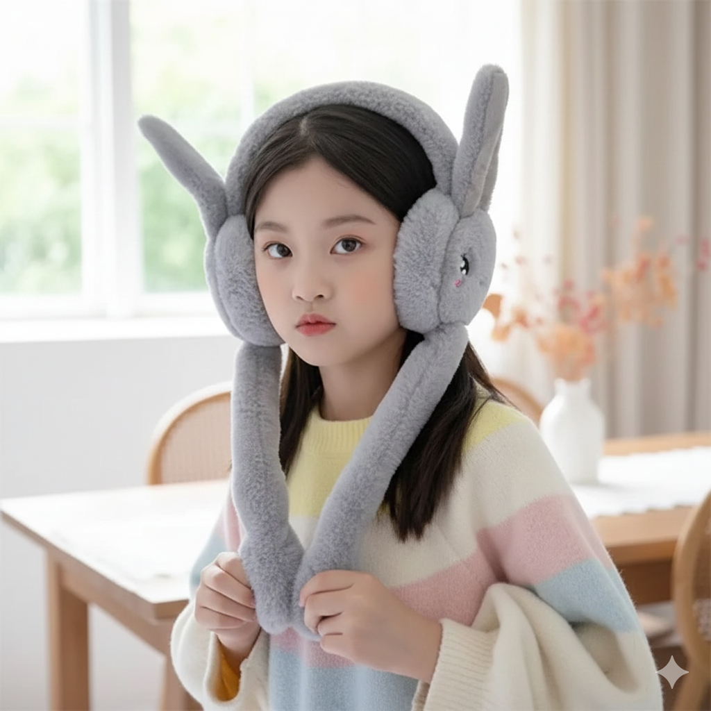 Adorable  Premium winter Bunny Ear Moving Earmuffs!